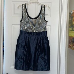 BCBGeneration Blue Frost Sequin Mini Dress, NWT